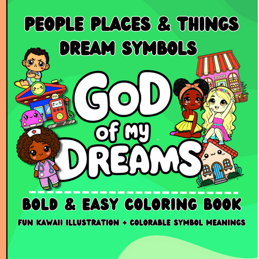 Dream Symbols Coloring Book For Kids and Adults | People, Places, Things